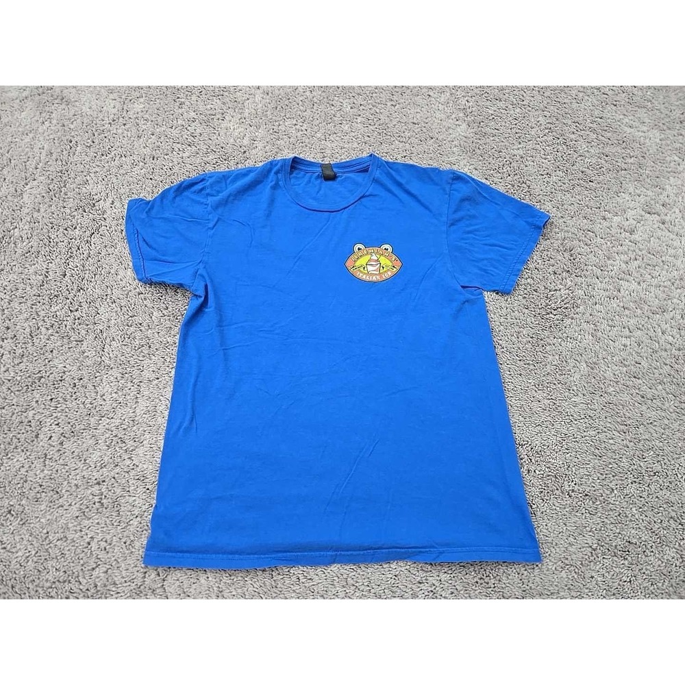 Jeremiah's Italian Ice T Shirt Mens M Short Sleeve Gildan Blue Employee
